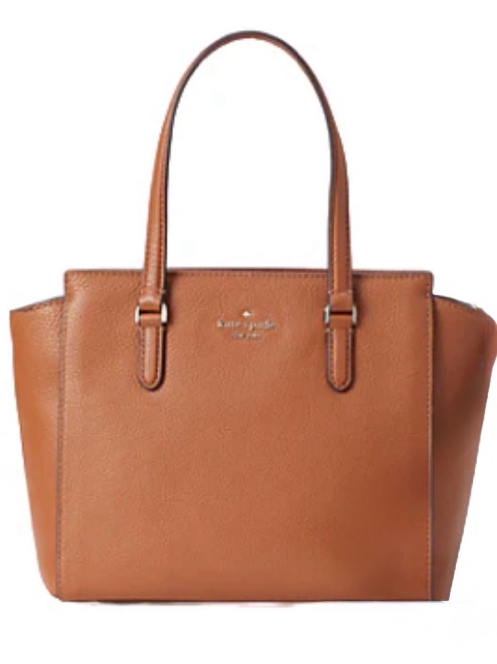 Kate Spade New York Jackson Med Satchel (Gingerbread) pebbled leather